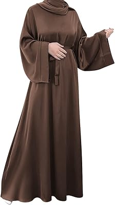 Robes musulmanes pour femmes robe musulmane ample en satin turquie