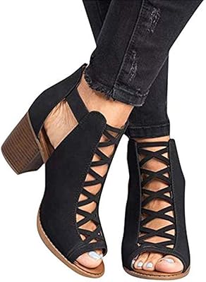 Bottines à talons bas pour femmes, chaussures compensées d'été avec bretelles, robe élégante
