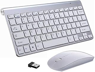 Clavier et souris sans fil mini usb rubik, clavier mobile ultra fin 2,4