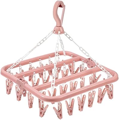 Cintre de séchage margoun avec 32 clips et support de suspension pliable, pince