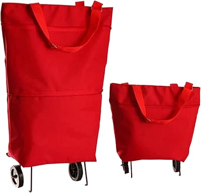 Sac de courses jigiro trolley, chariot d'épicerie réutilisable, sacs de chariot portables pliables