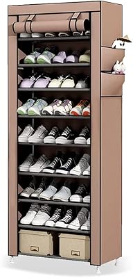 Boîte de rangement de chaussures yakuttm 10 couches pour 27 paires, étagère à