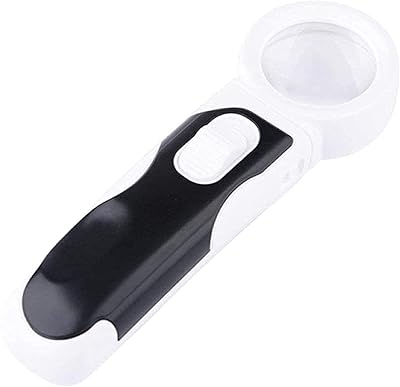 Loupe 35x à miroir optique avec 2 lumières auxiliaires led pour vieil