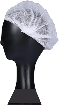 100pcs bonnets jetables élastiques bouffants non tissés couvre-chef pour esthéticiennes, bain, cuisine, laboratoire