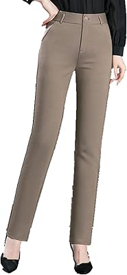 Pantalon droit pour femme, pantalon décontracté pour femme, plus long, slim, taille ample