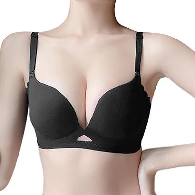 Soutien-gorge push-up sans fil pour femme, large aile latérale, soutien-gorge sexy à décolleté