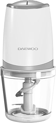 Hachoir daewoo 500w 600ml avec bol en verre, lame quadruple, fonction hachoir