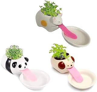 Paquet de 3 pots de fleurs à arrosage automatique en forme de cheval