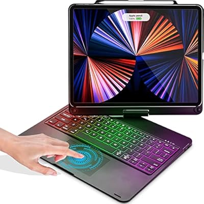 Coque pour ipad pro 12,9 pouces 6e génération 2022 avec clavier et pavé