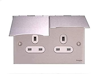 Prise de terre double schneider electric ultimate gu3252wss 13a (88 x 148 mm)