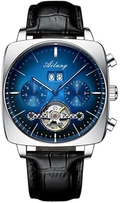 Montre mécanique suisse de marque célèbre automatique de luxe chronographe carré grand