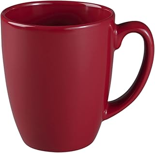 Tasse en grès rouge corel livingware de 3253 onces (lot de 4)