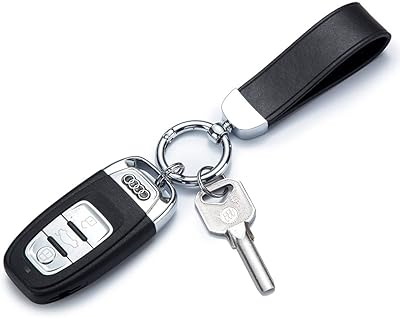 Porte-clés de propriétaire de voiture en cuir véritable, accessoires de porte-clés de voiture