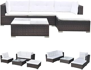 Fedex l 5 pièces ensemble de salon de jardin avec coussins de patio
