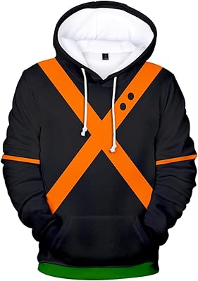 Sweat à capuche pour hommes inspiré de my hero academia midoriya izuku ochako