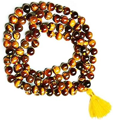 Mala en pierre d'oeil de tigre reshya 108 + 1 perles