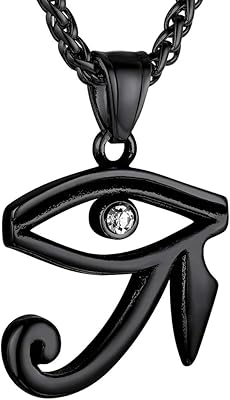 Pendentif bijoux en or oeil d'horus, pendentif clé croix, plaqué or 18 carats
