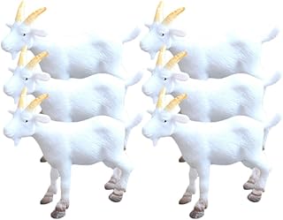 Stobok 6 pièces mini figurines de chèvre en plastique réaliste mouton éducatif chèvres