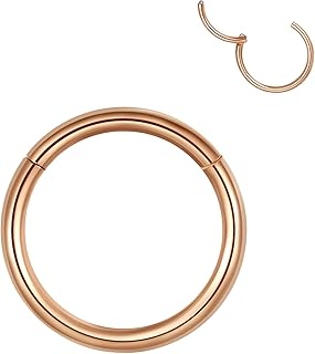 Boucles d'oreilles créoles hypoallergéniques à charnière pour le nez 20 18
