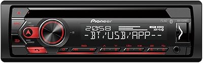 Tuner cd pioneer 1-den deh-s320bt avec application bluetooth, usb, spotify et pioneer smart