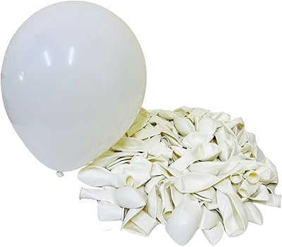 100 ballons blancs de taille standard 12" pour décorations de fête