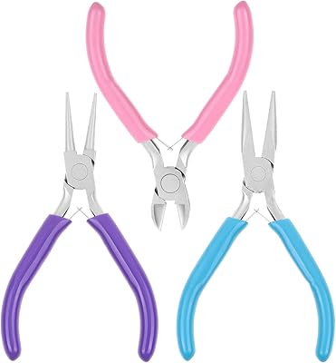 Pinces à bijoux luxurist, 3 pièces outils de fabrication de bijoux avec pince