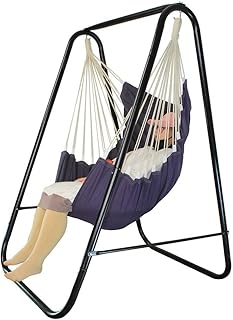 Chaise pivotante yulan avec support suspendu rembourré pour intérieur, support en métal durable