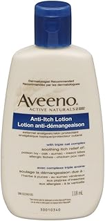 Aveeno lotion concentrée anti-démangeaisons avec complexe de calamine et triple avoine protecteur cutané