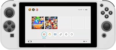 Housse de protection en silicone amzer pour nintendo switch - transparente