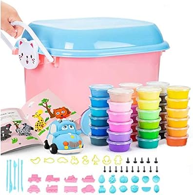 Un ensemble d'argile magique super douce pour enfants de 36 couleurs avec une boîte