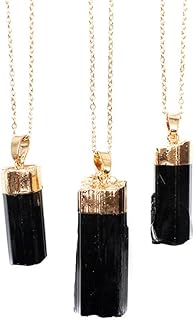 Collier thérapeutique en pierre de tourmaline noire en cristal, bijoux pour hommes