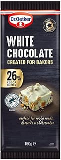 Barre de chocolat blanc fine cooks avec 26% de beurre de cacao du