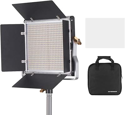 Lampe vidéo led professionnelle morelian à intensité variable 660 led bicolore 3200-5600k cri