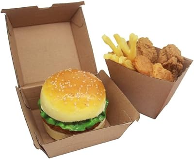 Boîte à hamburger andora, boîte à hamburger à emporter, récipient jetable - kraft