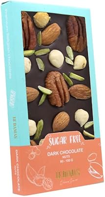 Bonbons au chocolat noir belge aux noix du damas - sans sucre