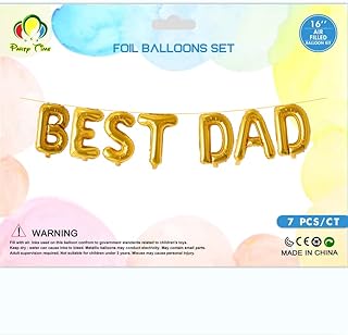 Party time - 1 ensemble de ballons en aluminium pour papa doré pour la décoration de fête des mères - meilleur ballon en aluminium mylar pour la décoration de la fête des pères (16 pouces) – Photo produit Dakar Sénégal – Livraison rapide Party time - 1 ensemble de ballons en aluminium pour papa doré pour la décoration de fête des mères - meilleur ballon en aluminium mylar pour la décoration de la fête des pères (16 pouces). Diaytar : Qualité professionnelle, prix grand public
