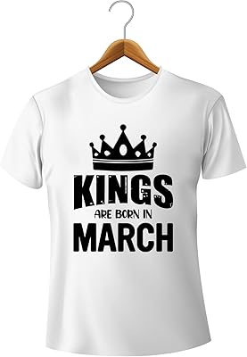 T-shirt de noël pour hommes kings are born in march 100