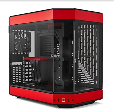 Boîtier d'ordinateur de jeu hycg y60 au design esthétique moderne avec deux compartiments