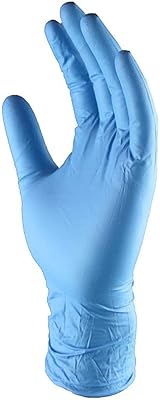 Gants en nitrile sans poudre 100 pièces, bleu clair, taille l, glvs-100/nit-lblu/l