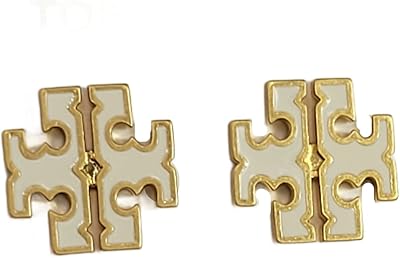 Boucles d'oreilles torsadées en laiton pour femmes britten torre avec nouveau logo blanc
