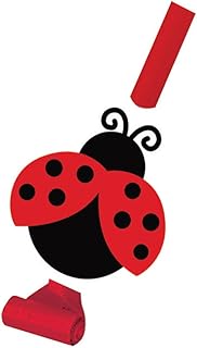 Sifflet de fête fantaisie coccinelle de conversion créative avec médailles, 8 pièces
