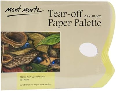 Palette de papier détachable monte marte - 50 g/m2, 36 feuilles (blanc)
