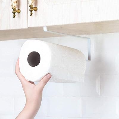 Porte-serviettes en papier ecv, porte-serviettes avec crochets pour cuisine, distributeur sous armoire, porte-rouleau
