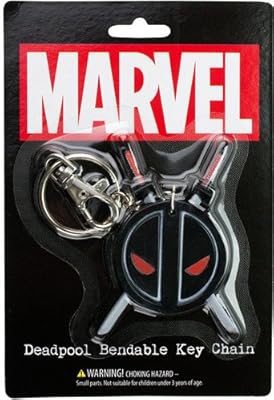 3" porte-clés pliable avec logo nj croce pvc deadpool - noir