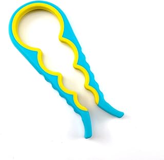 Ouvre-bocal antidérapant, ouvre-boîte multifonction 4 en 1, ensemble d'ouvre-bouteille avec poignée en silicone