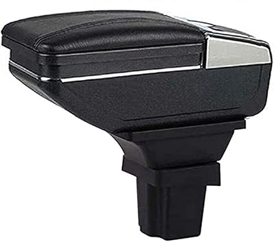Boîte de rangement d'accoudoir de console centrale de voiture en cuir pu, boîte