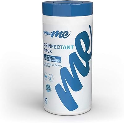Lingettes désinfectantes shieldme, 100% naturelles - boîte de 80 lingettes