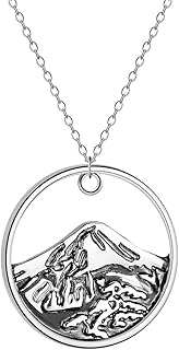 Qiamni collier pendentif mont fuji en acier inoxydable 316l bijoux de montagne adaptés