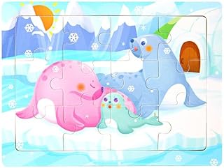Aepro - puzzle en bois de 12 pièces, motif animal de dessin animé