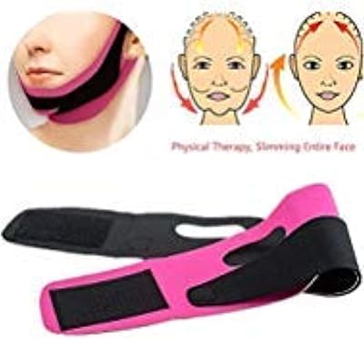 Masque ceinture amincissant anti-rides en forme de v pour retendre le visage, le cou,
